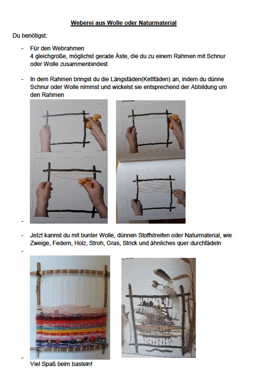 Weberei aus Wolle oder Naturmaterial